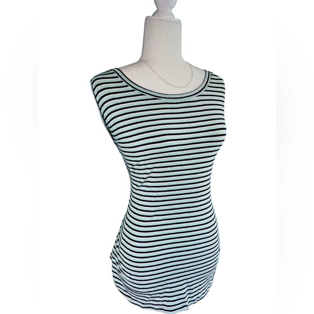 Maurice’s 24/7 Black, White, & Mint Green Striped Tank Top Size 3X